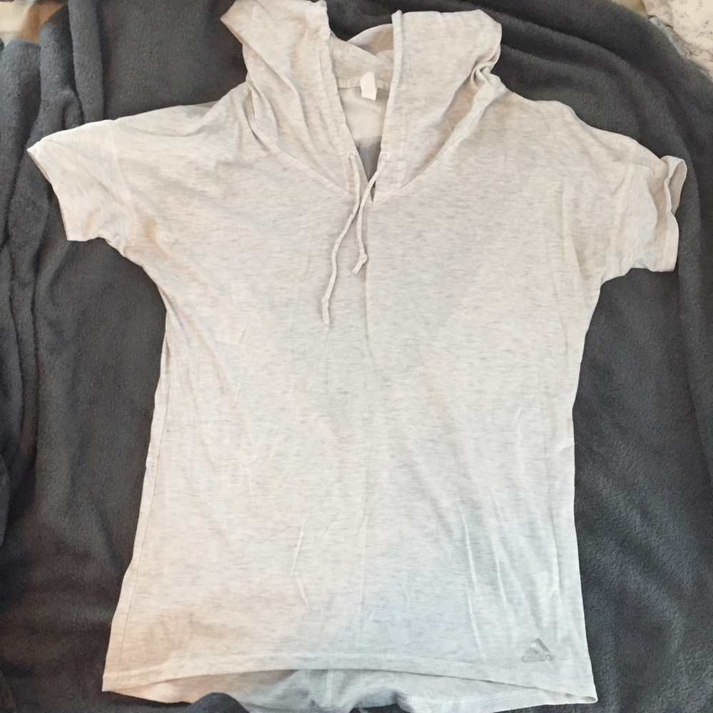 Adidas sheer back hoodie shirt